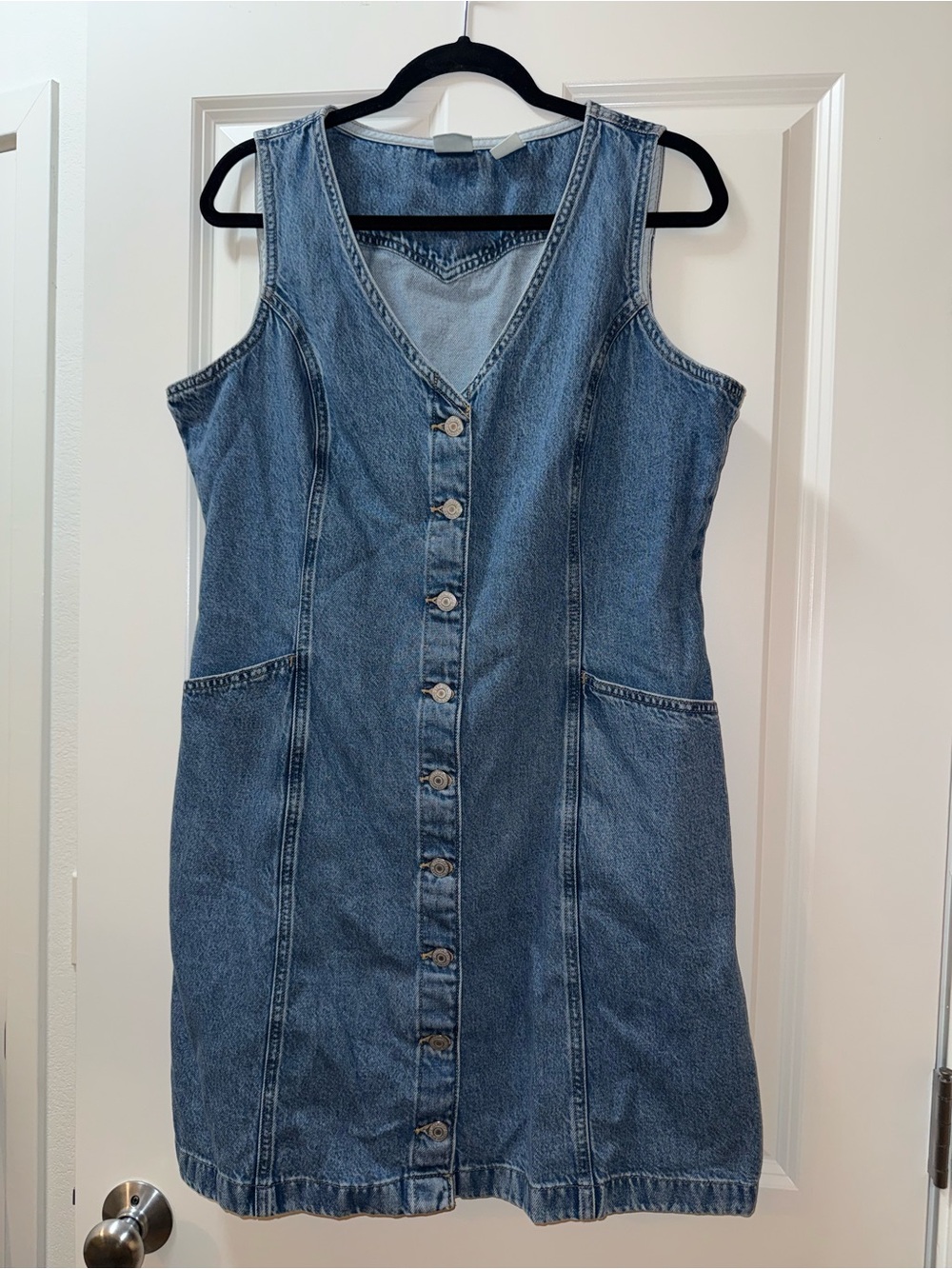 Levi's Blue Denim Button-Front Dress